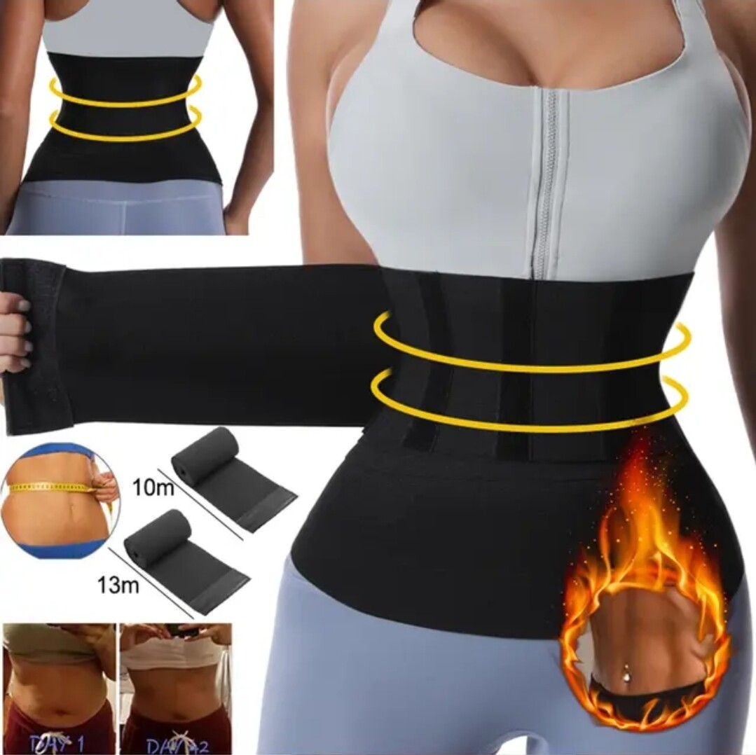 Fitness Waist Bandage Wrap Trimmer Belt, Trainer Body Shaperwear - Image 4
